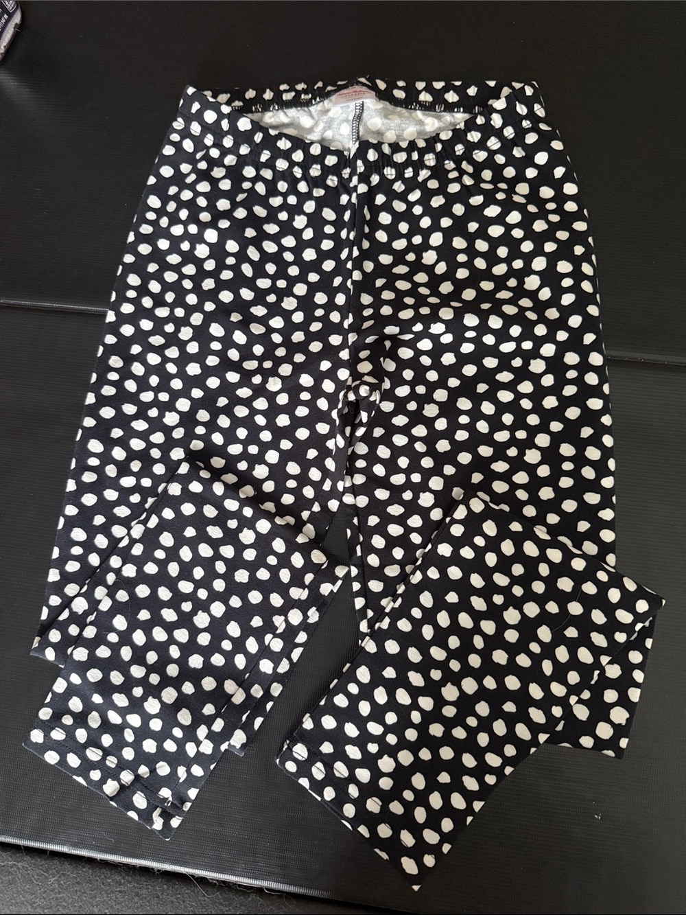 Kids Black and White Polka Dot Leggings